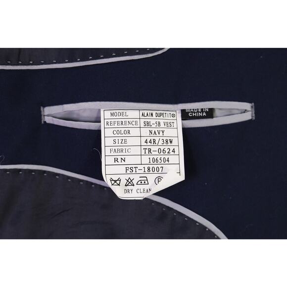 Alain Dupetit Dark Royal Navy Blue 2-Btn Modern Fit Suit 44R - Picture 9 of 10